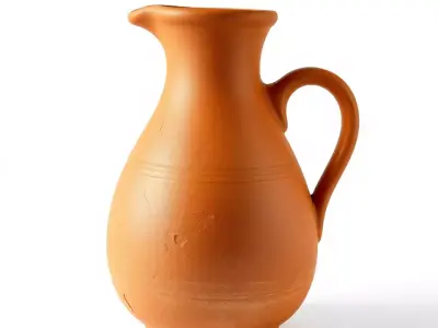 Rustic Clay Pitcher model pack Low-poly 3D model