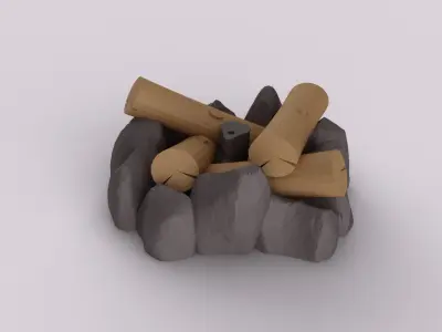 Decorative Campfire Incense Stick Holder 3D print model