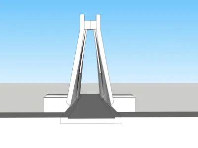 3d bridge model Sketchup 2020  - 3d  3D model