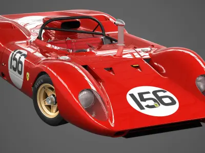 Ferrari 312 P Spyder 0868 - Modern 3D model