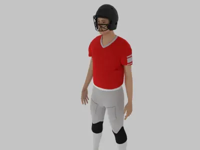 American Football Player  Low-poly 3D model buy