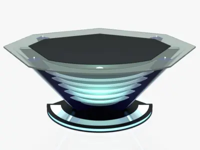 Virtual TV Studio News Desk 9 3D model