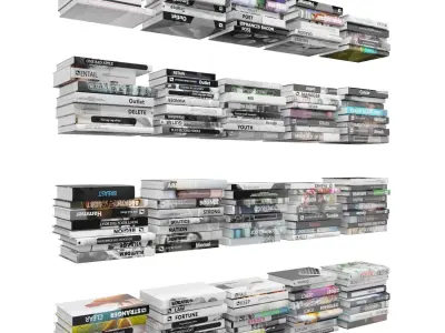 Books 150 pieces 4-5-2 Low-poly 3D model