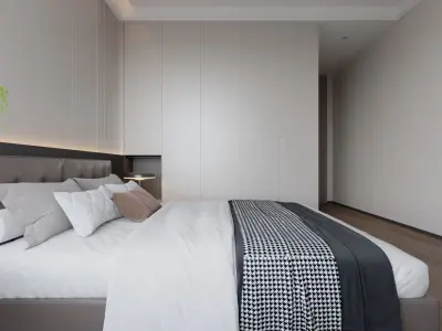 Bedroom interior scenes     Free 3D model