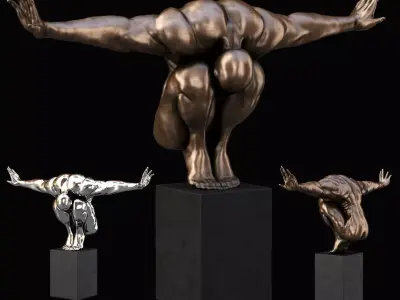 Decorative sculpture Athlete  3D model