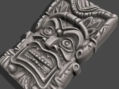 TIKE BAR mask  BUST FOR DECORATION 3D print model