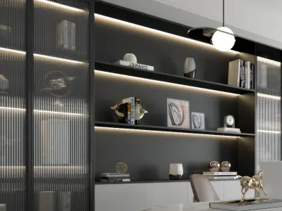 villa decoration Modern Study Home 3D model