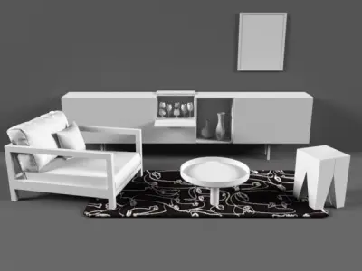 Sewing designer art - Chaos Group concept 3D model