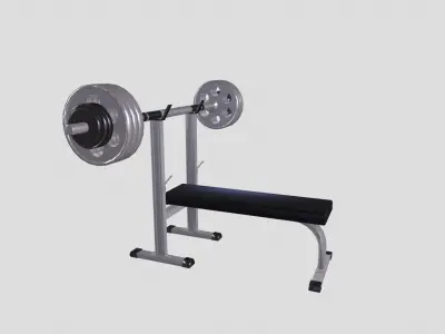 Bench press machine 3D model