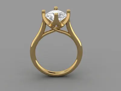 ENGAGEMENT RING 3D print model 4