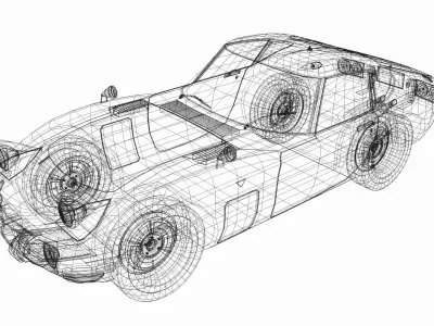 Toyota 2000 GT Low-poly 3D model