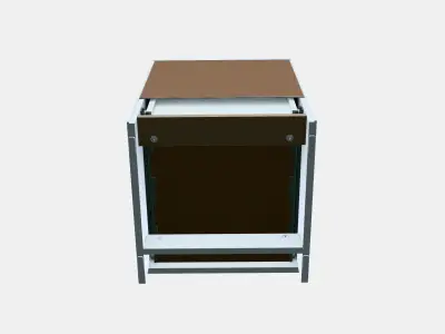 BRIMNES Bedside table Low-poly 3D model