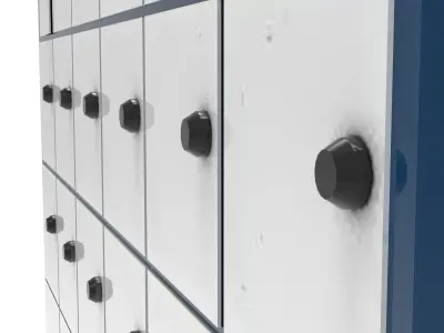 Lockers  Low-poly 3D model