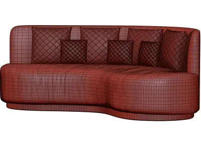 Stefa restaurant loveseat by Bpoint Design  3D model