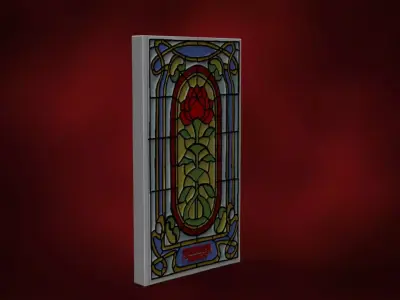 Stranger Things   Creel House Door Vitraux 3D print model