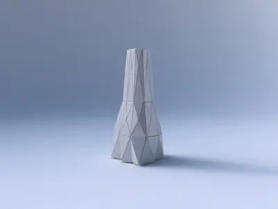 Vase grounded triangle with triangle plates 3D print model