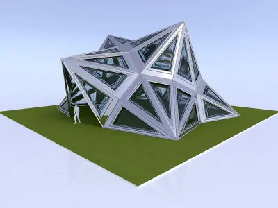 Pointed Diamond Pattern structure 3D model