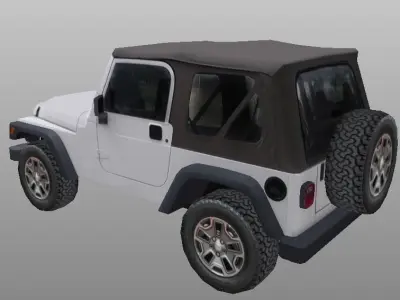 97-06 Jeep Wrangler TJ lowpoly 3d model Low-poly 3D model