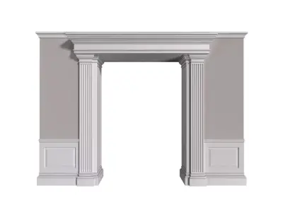 Arched Entrance portal Opening Wall paneling Doorway 3D model