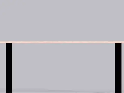 Black Iron Wood Table 3D Model True 4K PBR Renders FBX GLB   Low-poly 3D model