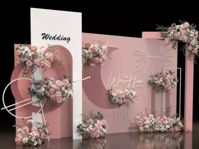 wedding stage 3D model