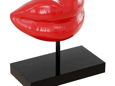 Figurine red lips 03 3D model