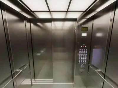Elevator Set for UE5 Low-poly 3D model
