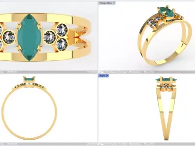 Digital preciousness Ring made to measure in 3D modeling 3D print model