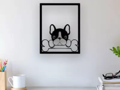 Dog Wall Art 3D print model buy