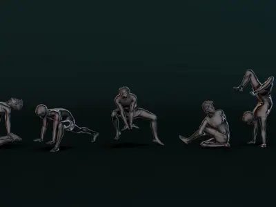 Yoga Man 01 3D model