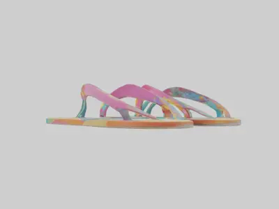 Flip Flop Wall Decor model Low-poly 3D model
