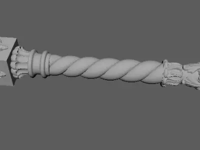 baluster pair of columns 3D model