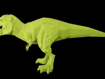 LowPoly Animated T-Rex Low-poly 3D model