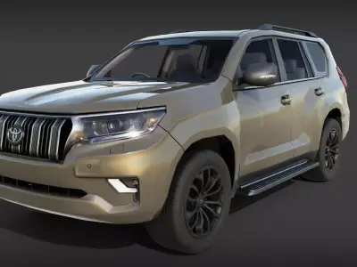 toyota landcruiser prado Low-poly 3D model