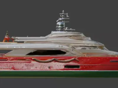 Luxury Christmas Edition Sport Yacht 3D Model 3D model