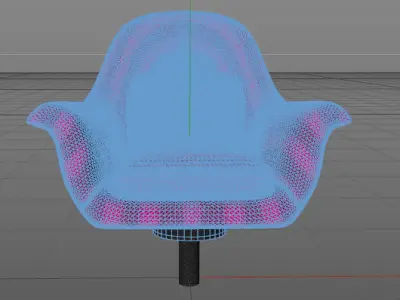 Chair with metal leg Free 3D model