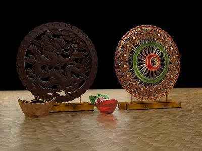 Chinese carving pattern  3D model