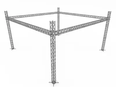 Modular scaffolding Model Low-poly 3D model