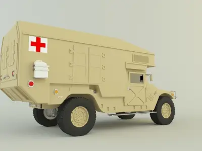hummer ambulance 3D model