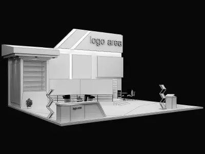 Booth Exhibition Stand a91 3D model