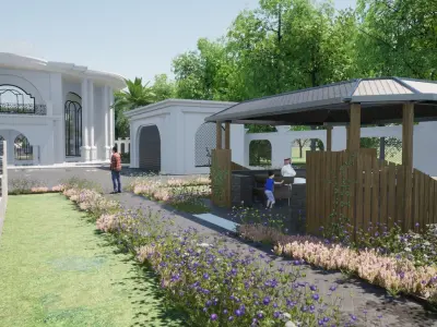 Luxury Grand house Low-poly 3D model