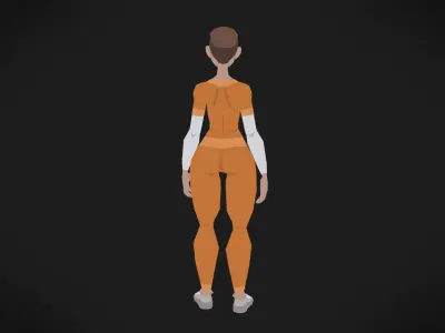 Colorly - Prisoner Girl - Game Ready - Rigged - Customizable Low-poly 3D model