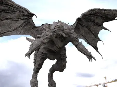 Dragon gargoyle 3D model