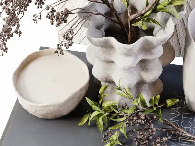 Decorative Set 211 Low-poly 3D model