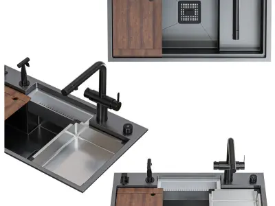 Asras sink set2 3D model
