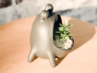 funny wild vase-frog vase 3D print model