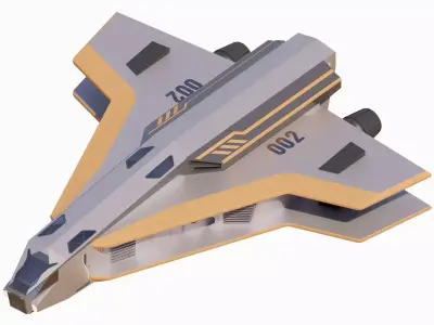 Sci-fi Neo Spacecraft 002 3D model