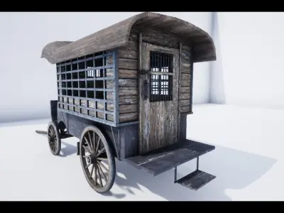 The Carriage 3 Low-poly 3D model
