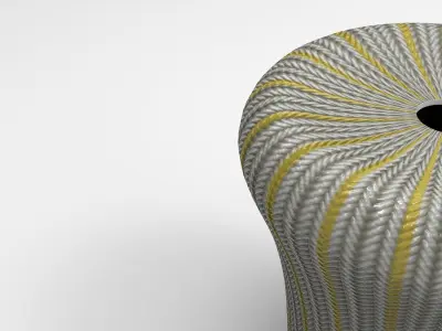 Hubbi Stool Low-poly 3D model