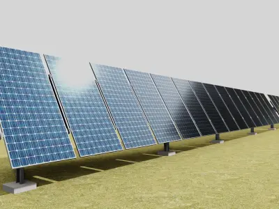 Solar Tracker Systems Type-4 3D model